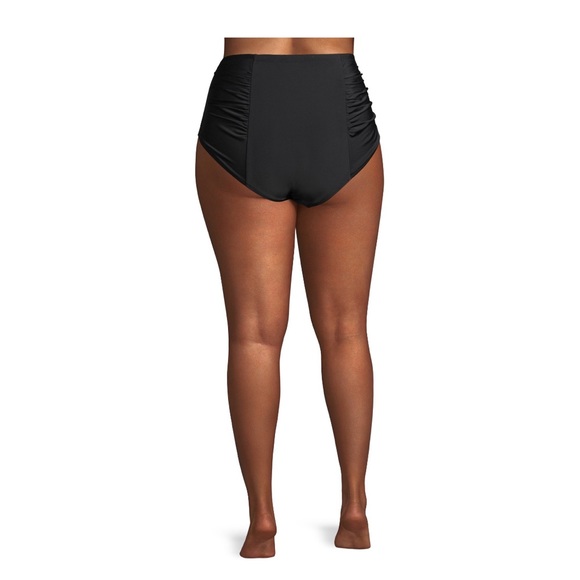 NEW Terra & Sky Women's Black Solid Highwaist Swimsuit Bottom Plus SZ 5X 32W-34W - Picture 14 of 16